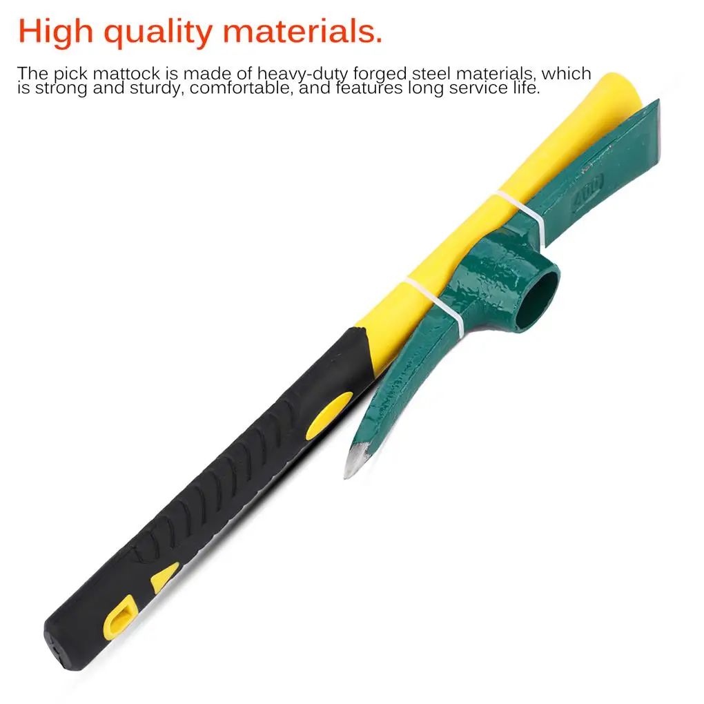 Hoe Forged Weeding Pick Garden Pick Axe Waterproof Rustproof Wear-resistant Steel Hoe Loosening Soil Gardening Camping