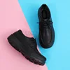 Women Walking Shoes Loafers Wedge Heels Slip Ons Thick Soles Versatile and Comfortable Nurse Work Shoes White 5