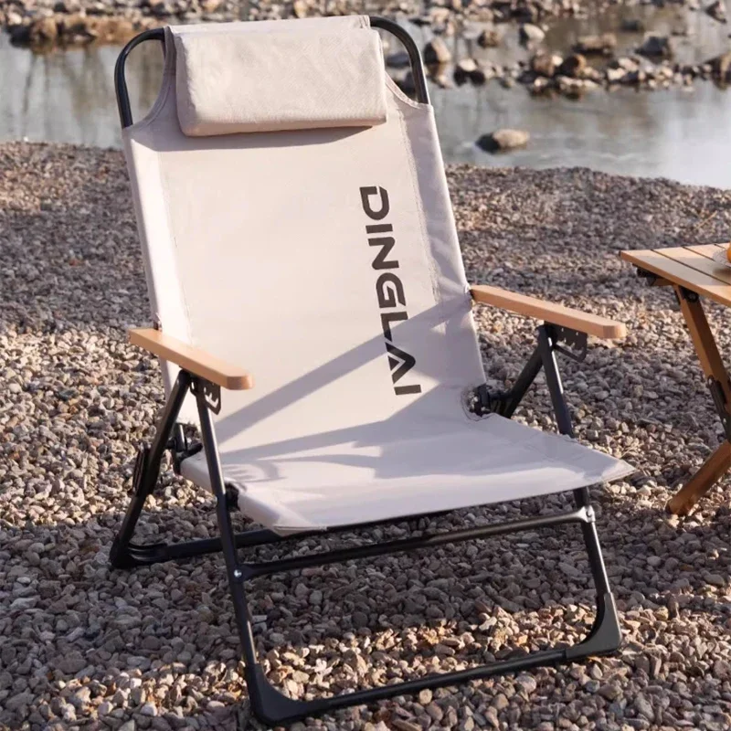 Folding Chair Breathable Chair 1/2/4Pcs Adjustable Camping Chair Fishing chair folding Chair Folding for Camping Fishing Hiking with Detachable Pillows