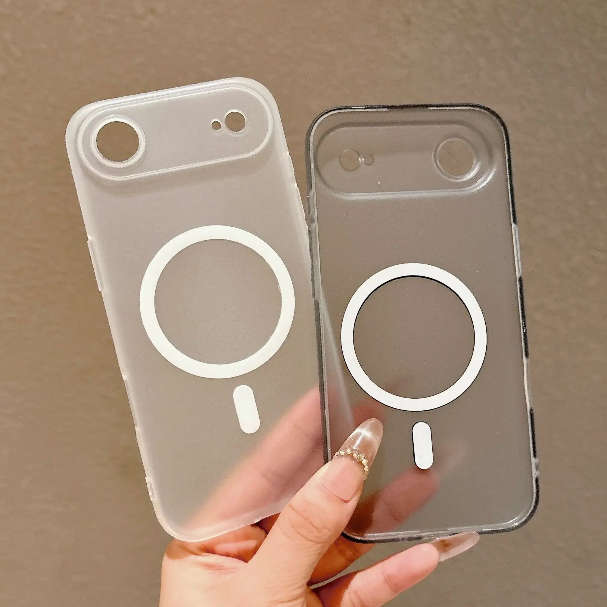 Ultra Thin Matte Clear Magnetic Shockproof Frosted TPU Soft Cover