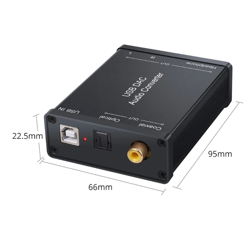 USB 사운드 카드 컨버터, USB DAC 오디오 컨버터, 원활한 연결, Windows 및 기타 동축 및 광학 디지털 출력