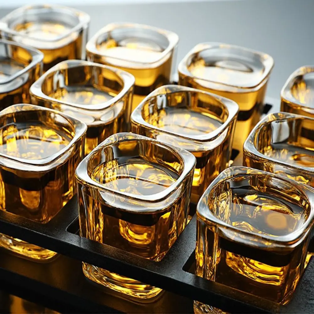Shot Glass Set White Wine Glass Cup Holder Drinkware Set Spirit Glass Bar KTV Wine Glass