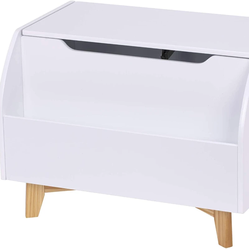 New design children toy box with front book storage area kids toy