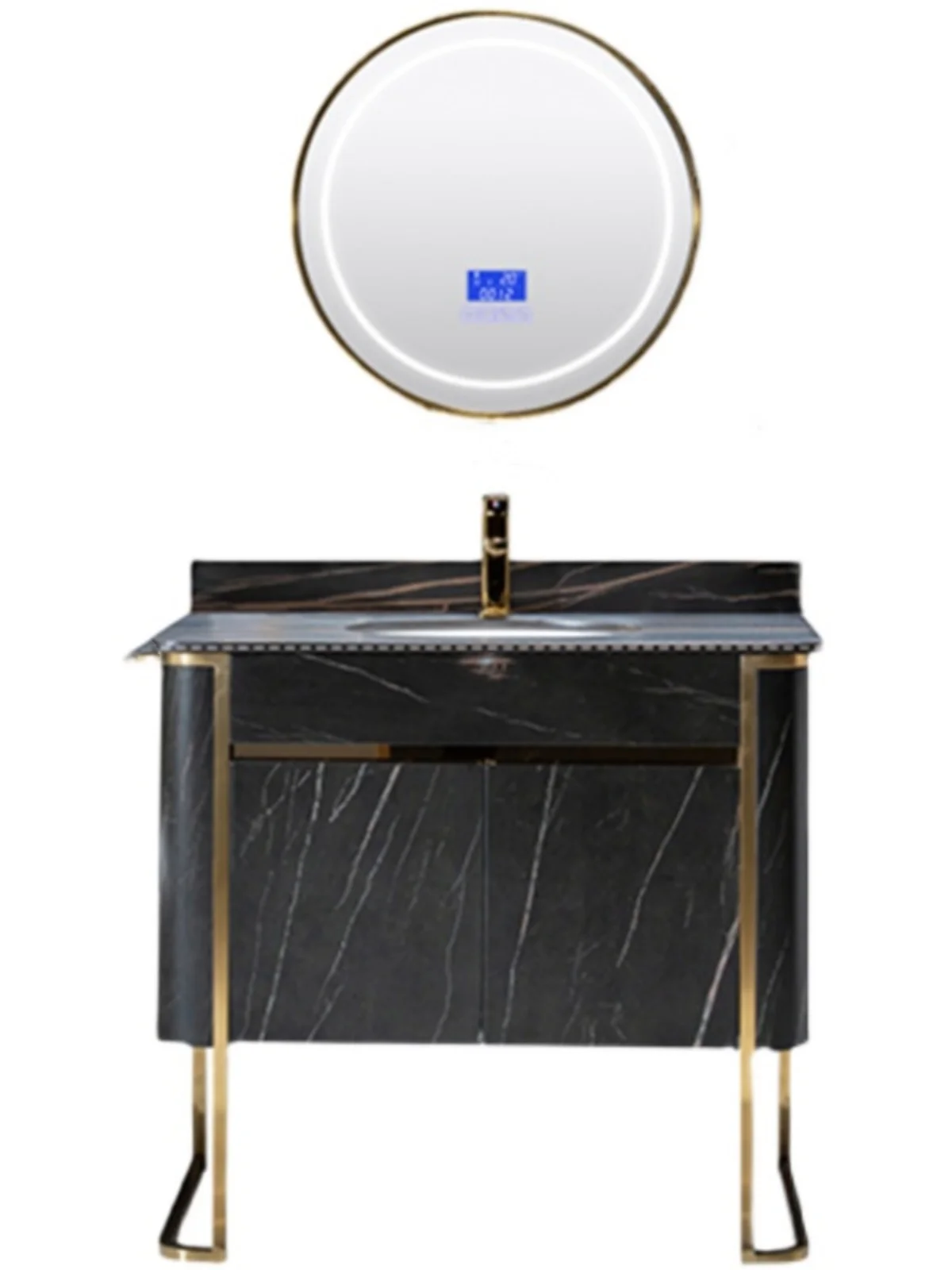 

Простой современный шкаф из нержавеющей стали для ванной комнаты, Женская Роскошная умная напольная плитка