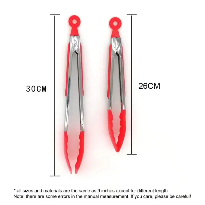Stainless steel Silicone Kitchen Tongs BBQ Clip Salad Bread Cooking Food Serving Tongs Kitchen Tools Food Clip food tongs kitchen utensils set