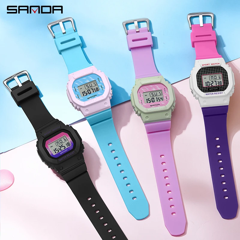 SANDA Brand Digital Watch Luxury G Style Electronic Watches Fashion Watch For Women Men Sports Stopwatch Chronograph Wristwatch view 3