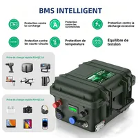 Batterie LiFePO4 12V 100Ah 200Ah 140Ah 24V LFP Portable USB PD 6000+ Cycles Bluetooth BMS pour Bateau Batterie Lithium 12.8V Stock UE 2