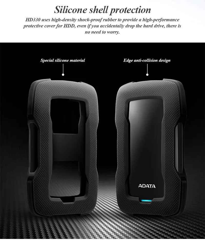 100% Original ADATA HD330 HDD External Hard Drive Disk 2TB 1TB High Speed 2.5 inch For Desktop Laptop PC