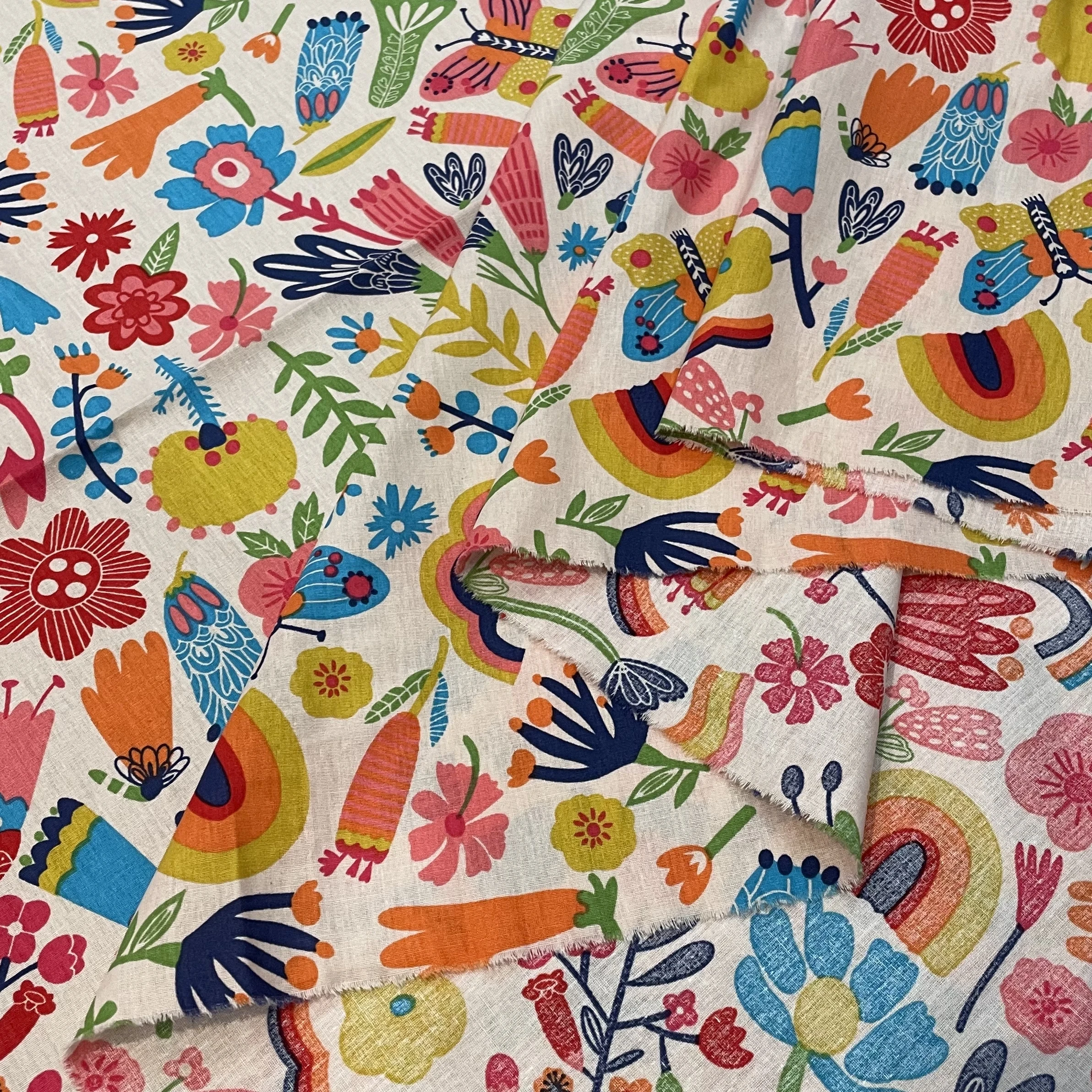 50*145cm Rainbow Flower 100% Cotton Printed Fabric for Hand Sewing Fabric Patchwork Children's Dresses and Skirts DlY cotton fabric