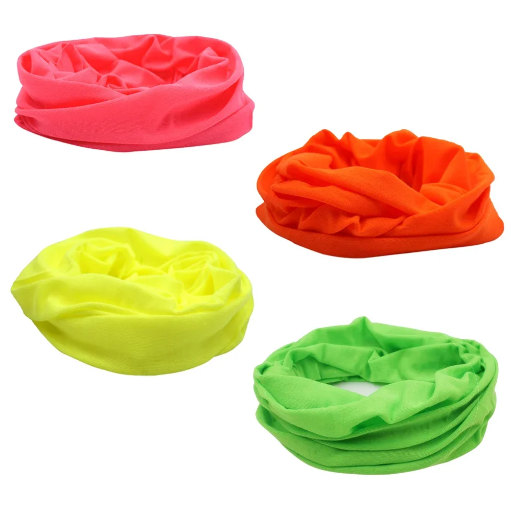 Dyeing Neon Color Bandana Summer Cooling Headwear Women Balaclava Neck Gaiter Cycling Riding Scarf Headwrap Tube Face Cover Mask 3