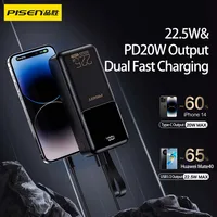 PISEN – batterie externe portable 22.5W, 30000mAh, QC PD 3.0, charge rapide, 20W, pour iPhone, Samsung, Xiaomi, Huawei 3