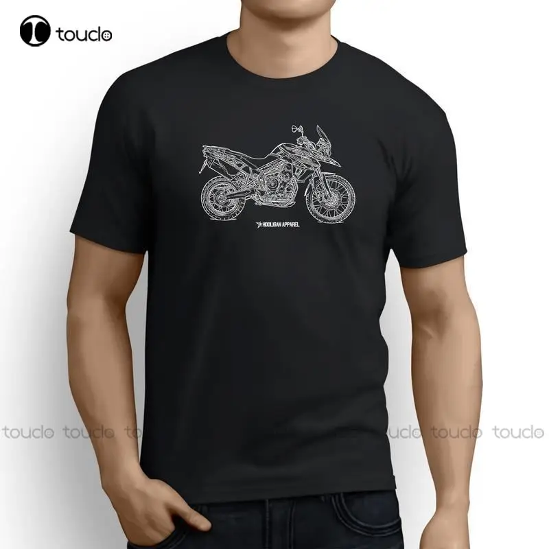 

Men New Print Men T Shirt Summer American Classic Motorcycle Fans Tiger 800Xc 2016 Inspired Motorcycle Custom Tee Shirts