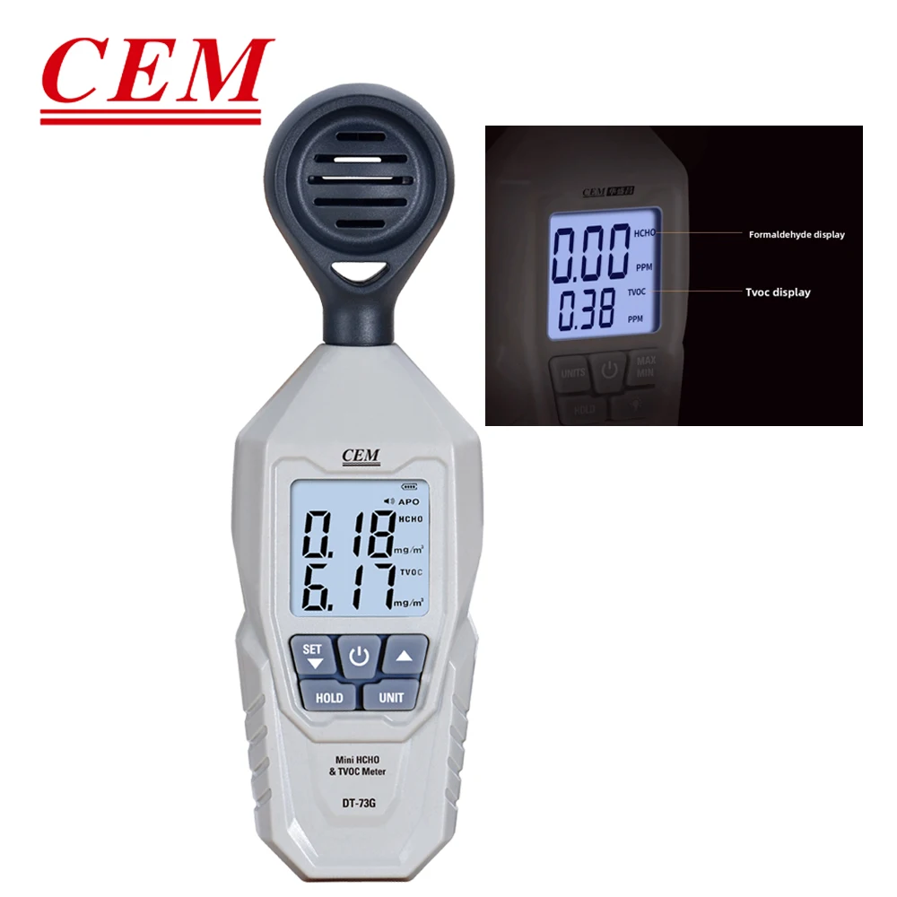 CEM TVOC HCHO Air Quality Tester Detector Digital TVOC HCHO Formaldehyde Device High-Precision Sensor Indoor Air Tester