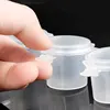 100pcs 6 Cups Paint Pots Strip 10ml/0.34oz Mini Empty Plastic Pigment Cups Jars Art Painting Craft Supplies Storage Containers 5