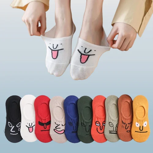 

2024 New 10 Pairs Invisible Boat Socks Low-top Socks Summer Thin Style Cotton Solid Color Expression Shallow Mouth Short Socks