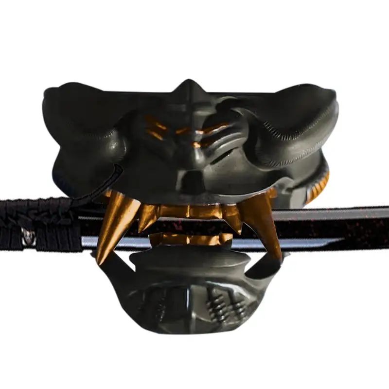 Oni Katana Mask Wall Holder Wall Mounted Rack Japanese Black Samurai ...