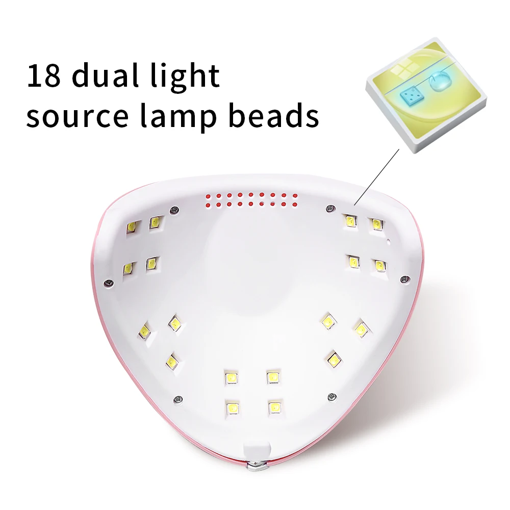 54W UV Nail Dryer Lamp With Automatic Sensor 18 UV LED Light For All Gels Professional Manicure Pedicure Nail Equipment 3