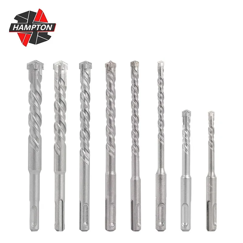 Sds Plus Drill Bit With Round Shank Cross Head Masonry Drilling Bit For