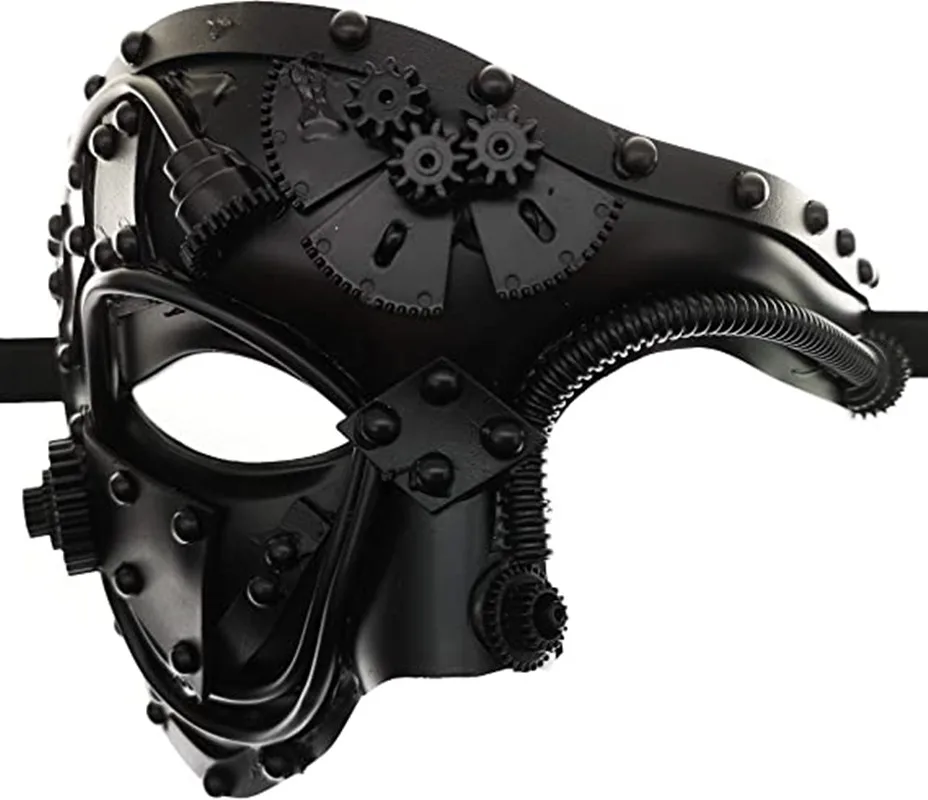 

Venetian Cyborg Metal Steampunk Mask Halloween Masquerade Party / Phantom Of The Opera / Mardi Gras Ball Creepy Mask