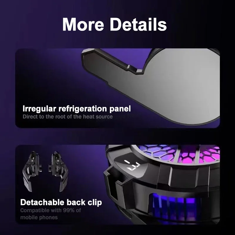 SL33 Mobile Phone Semiconductor Cooler "6"Shaped Semiconductor Cooling Fan Radiator for IOS Android Back-clip Magnetic Heat Sink phone cooler mobile radiator mobile heat dissipation plate cell phone fan