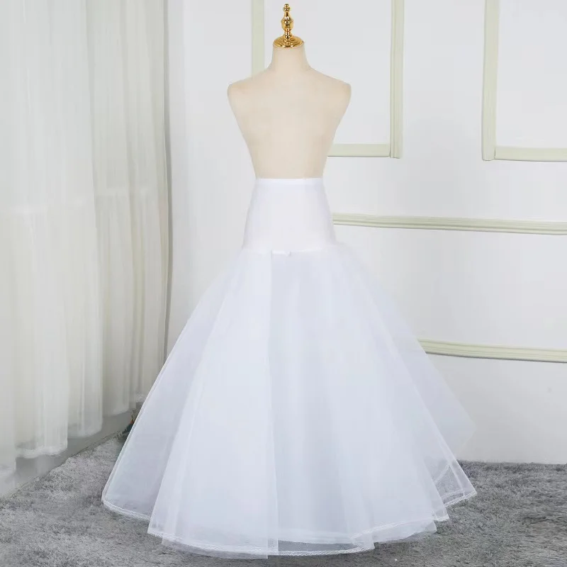 

New Arrival A-line Swing One Steel Ring Black Or White Two-layer Gauze Tunic Lace Stretch Lycra Pannier Wedding Dress Petticoat