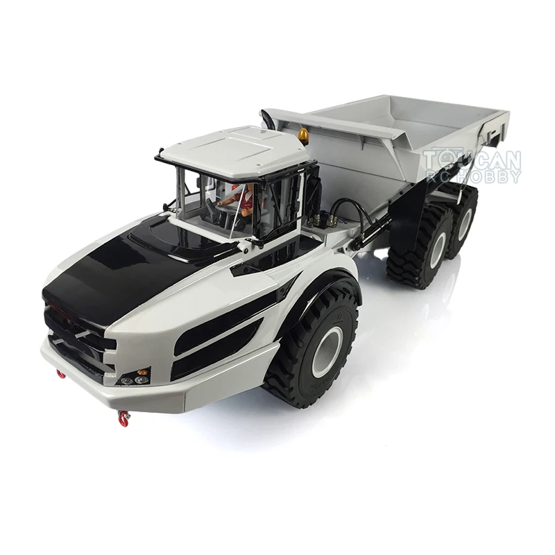 XDRC 1/14 RC Metal Hydraulic 6*6 Articulated Truck A40G Dumper Model Motor ESC Lights Adult Toy Birthday Gift TH18405-SMT8 3
