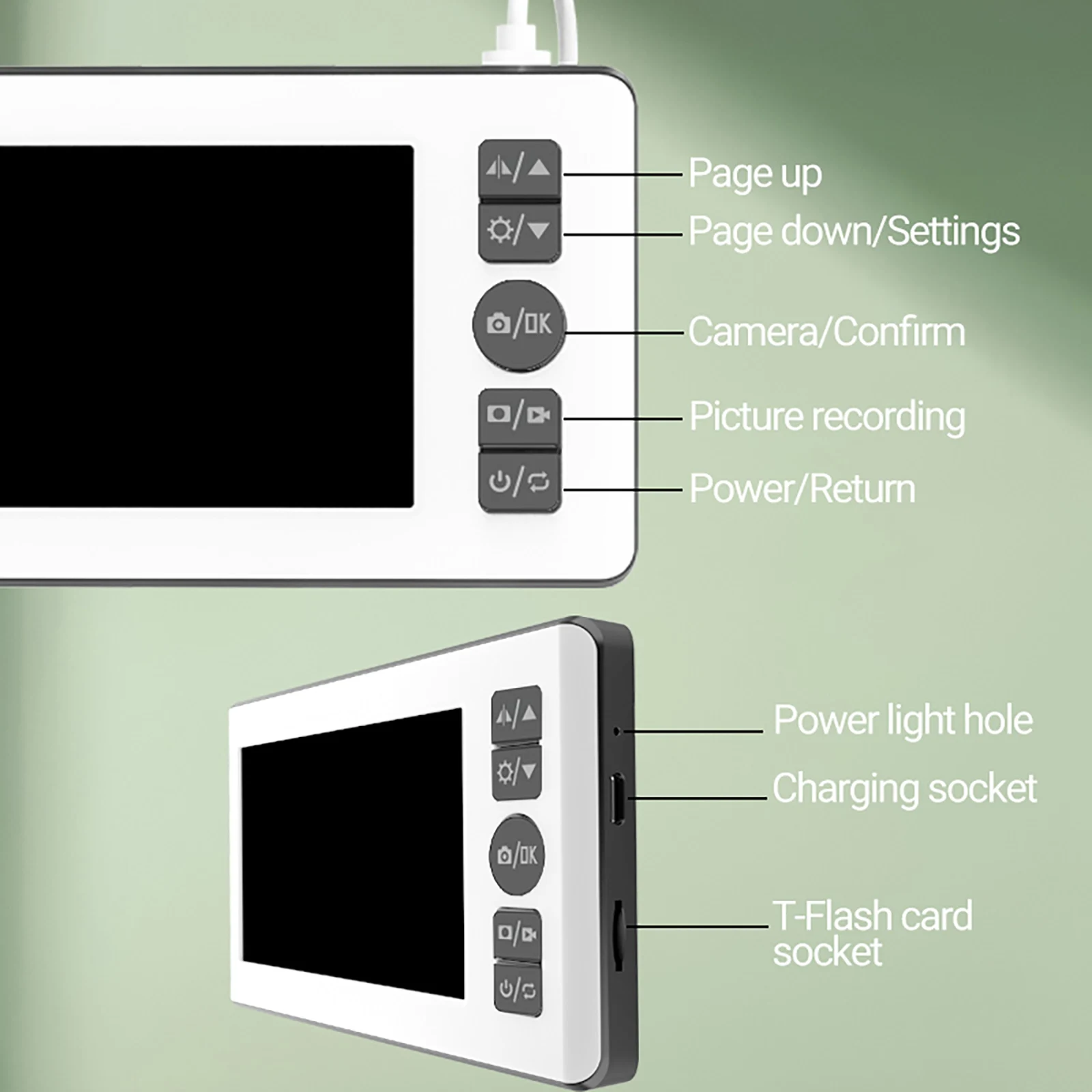 button controls on otoscope