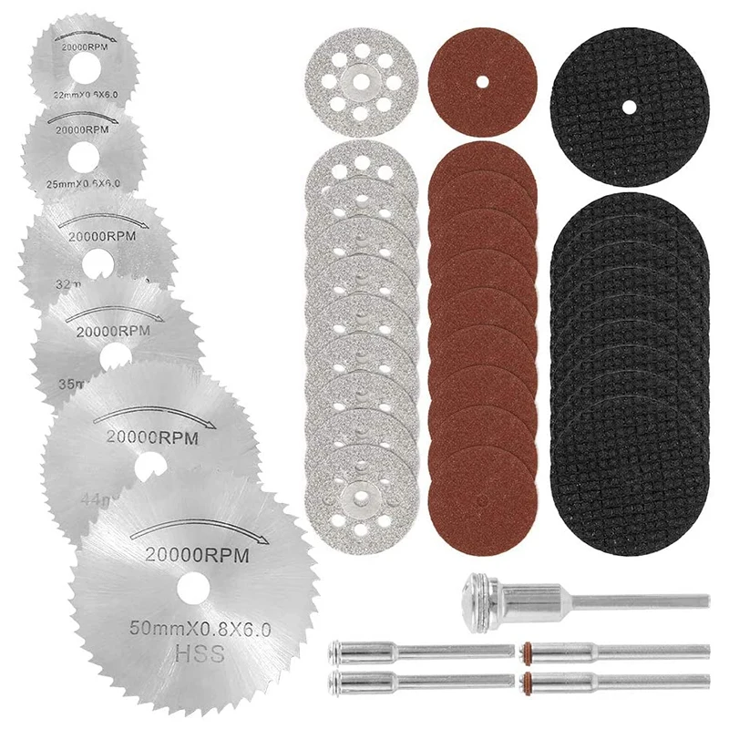 

41Pcs Cutting Wheel Set Cutting Wheels Tool Kit for Rrotary Tool Accessories for Resin Metal Wood Stone
