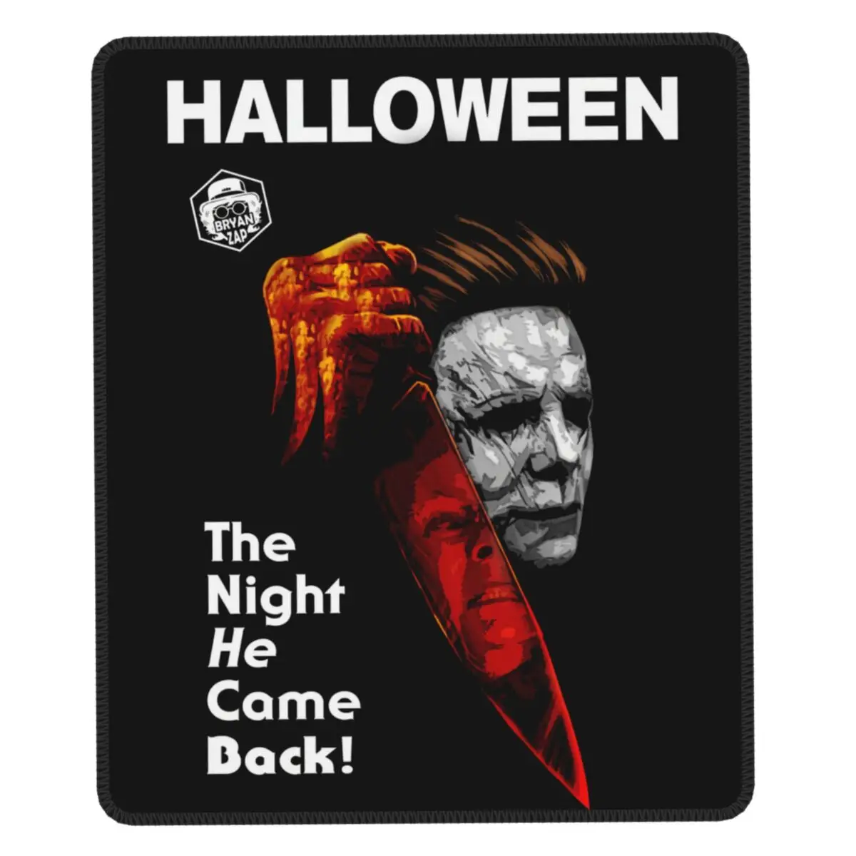 Michael Myers Knives Mouse Pad With Locking Edge Mousepad Rubber Base