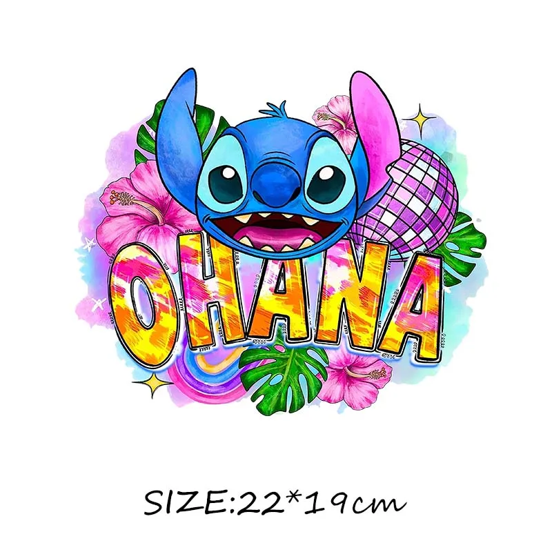 Disney Stickers Stitch & Lilo Iron on Transfers for Tshirts