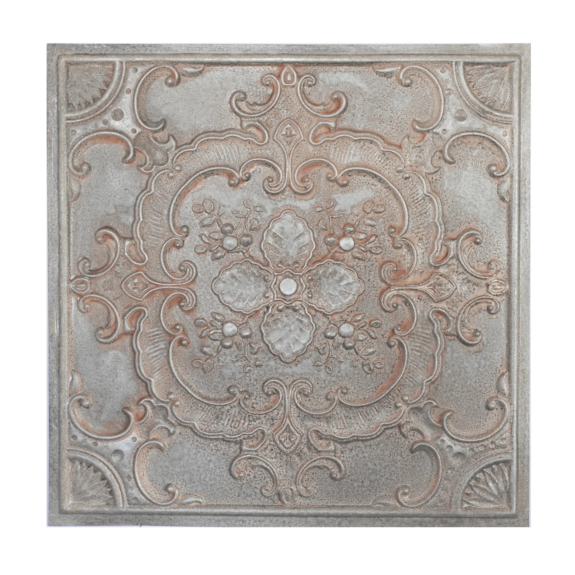 

Оловянная потолочная плитка, выпадающая потолочная плитка, прямоугольная ПВХ панель для настенного декора, 24x24 для кафе, 10 шт./партия, выветриваемый желез PL19