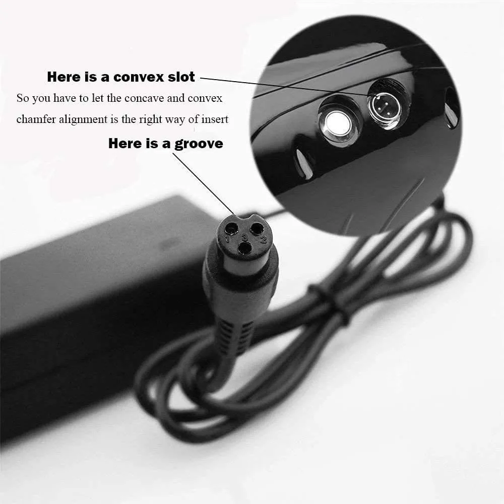 29.4V 2A 배터리 충전기, 리튬 전원 어댑터, 24V 포켓 모드용 PowerFast 3 갈래 인라인 커넥터, 스포츠 모드 리튬 배터리
