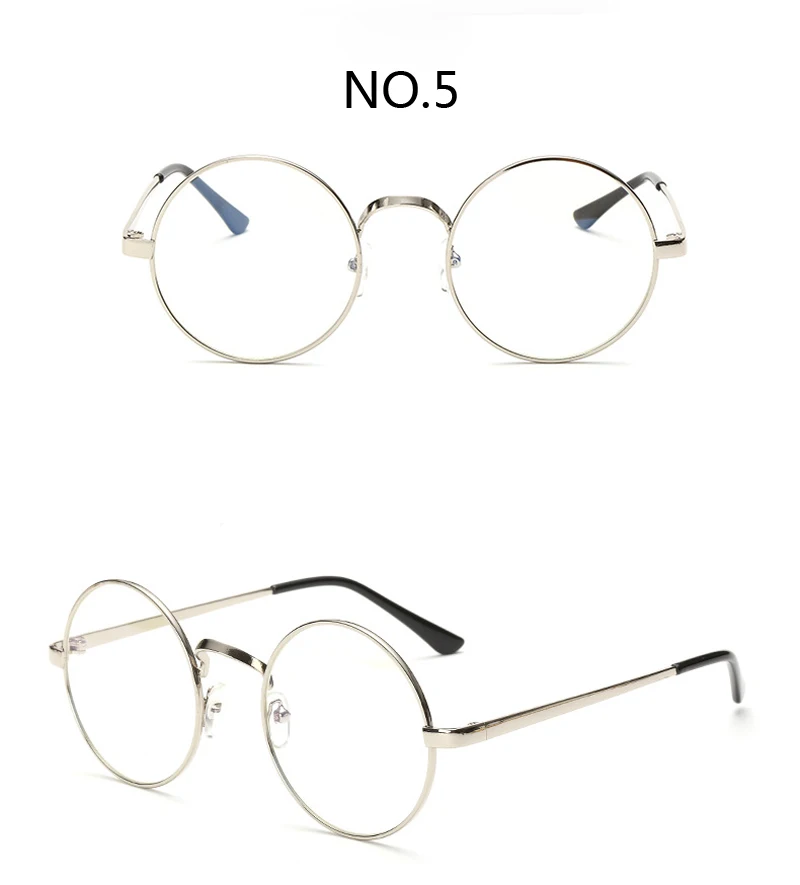 Runde Metall-Dekorationsbrille für Damen und Herren, Modische Niedliche Luxus-Brillen für Ausflüge und Camping, Blaulichtfilter-Brille – Detail 11