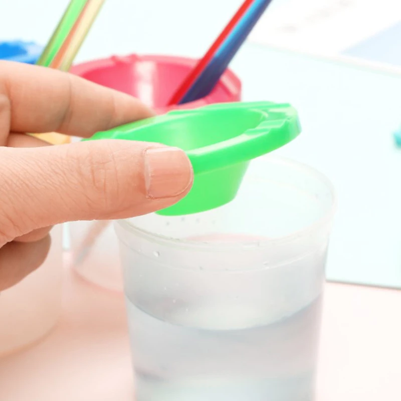 Multifunctional Pen Washing Bucket Watercolor Paint Painted Art Pen Washing Cup Plastic Transparent Painting Pen Washing Cup 2
