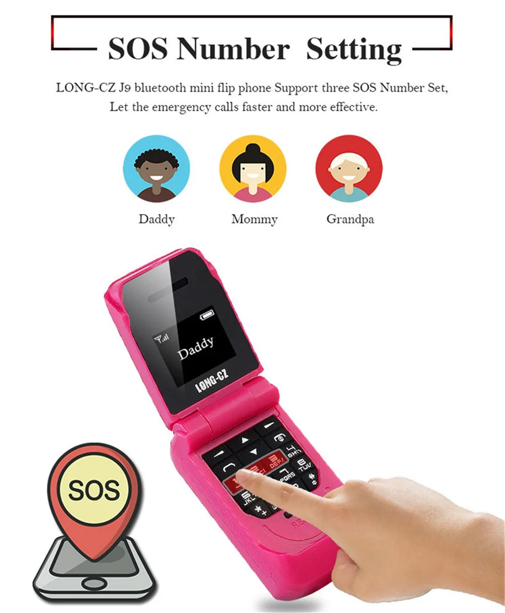 J9 Smallest Clamshell Phone 0.66