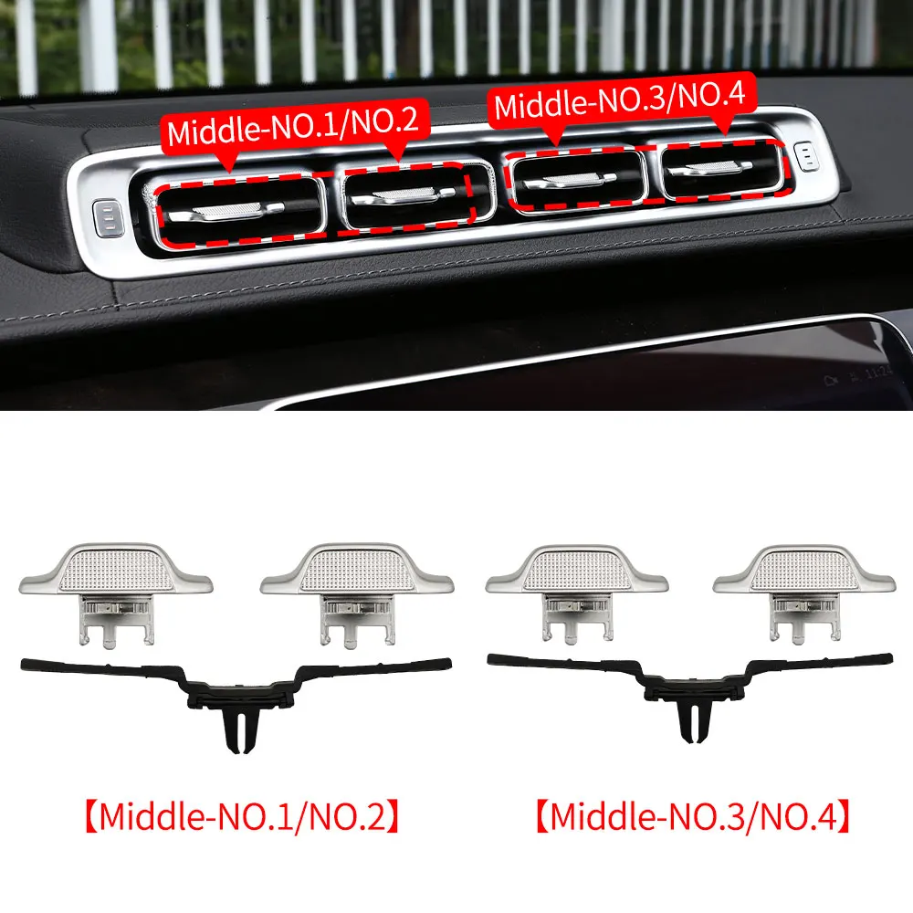 메르세데스 W223 자동차 앞 뒤 에어 벤트 그릴 클립 트림 부품 벤츠 S 클래스 MAYBACH S350 S400 S480 용 A/C 콘센트 수리 키트
