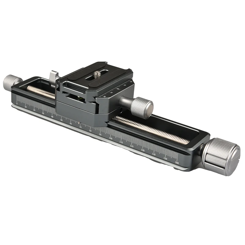 Vlogmagic VM-18 Macro Focusing Rail with Screw-Knob Clamp Integrated Arca-Type Quick Release System for Macros Photography