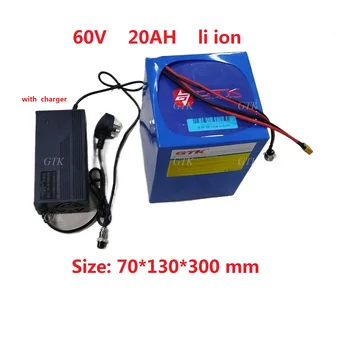 GTK Free Customized 60V 20Ah Li-ion Battery with BMS for 1800w citycoco to replace lead acid, small vehicle power supply 1