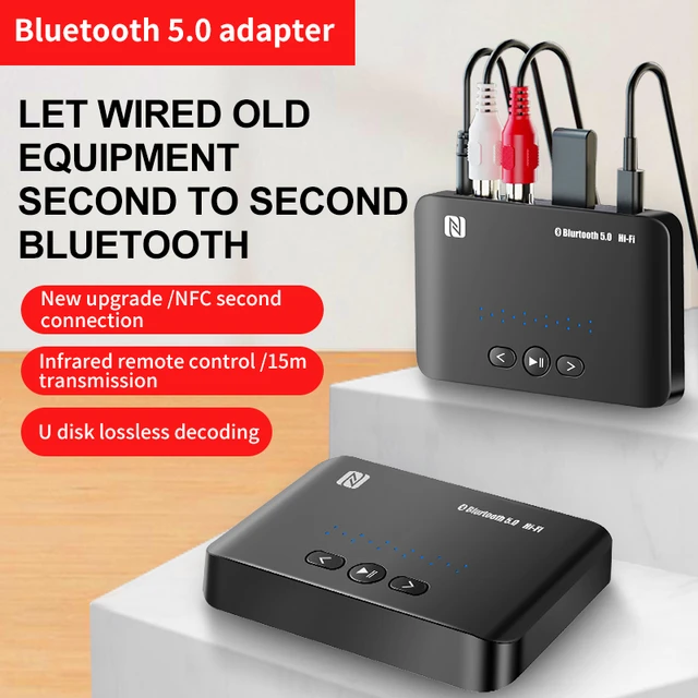 Acquista Ricevitore audio Bluetooth 5.0 U Disk RCA 3.5mm 3.5 AUX Jack  Adattatore wireless stereo con microfono Chiamata in vivavoce per  amplificatore altoparlante per auto