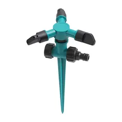Rotating 360-Degree Automatic Lawn and Garden Sprinkler with Three-Fork Head (1Pc G1527A)