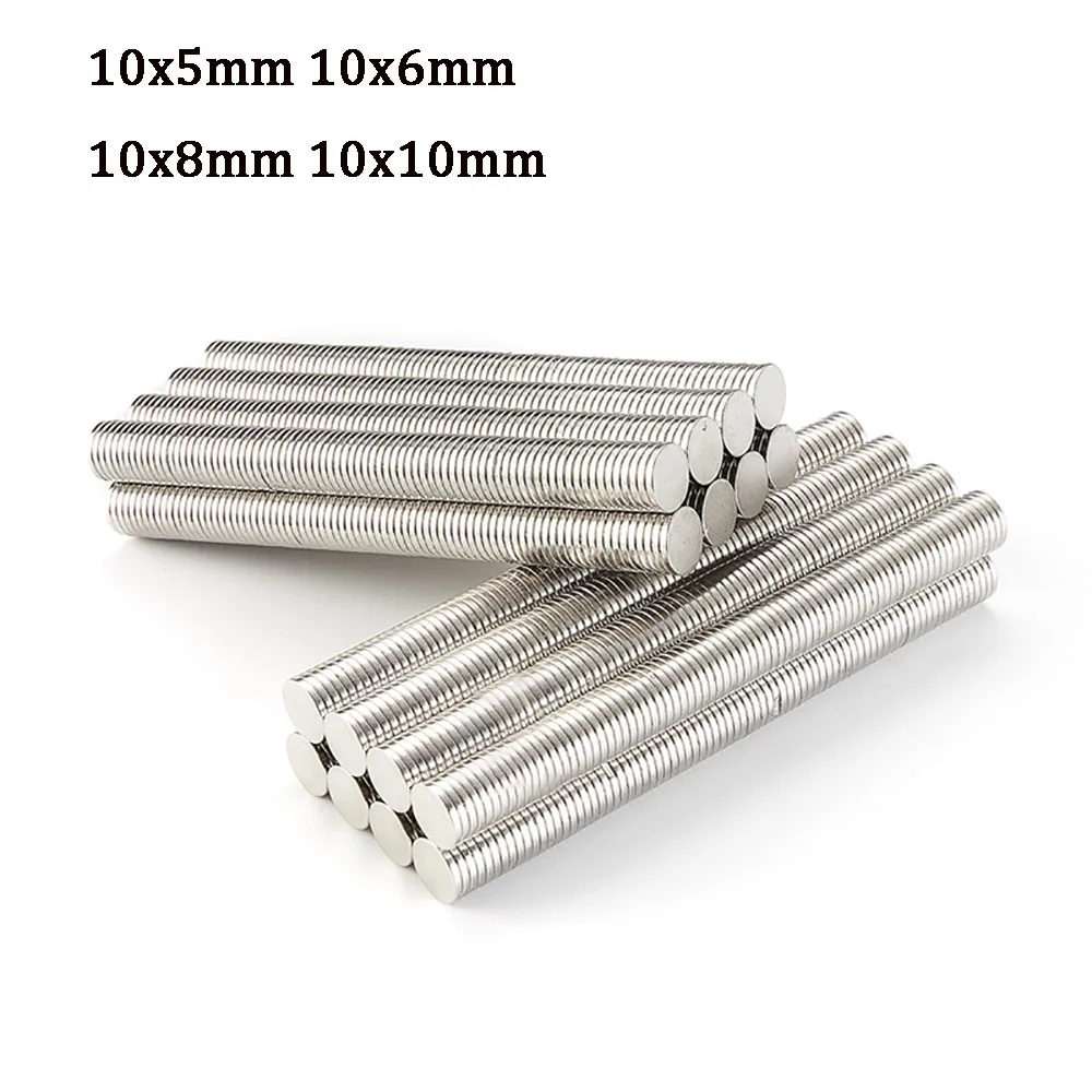 Strong Neodymium Magnet NdFeB Powerful Magnetic Small Round Rare Earth N35 Magnets Search Magnets 10×1.5 10×5 10×6 10×8 10x10mm