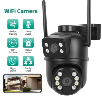 BELIA 4K 8MP WiFi Surveillance Camera, Dual Lens, 4X Digital Zoom, AI Human Detect, Outdoor Security PTZ IP Cameras EooLii 1