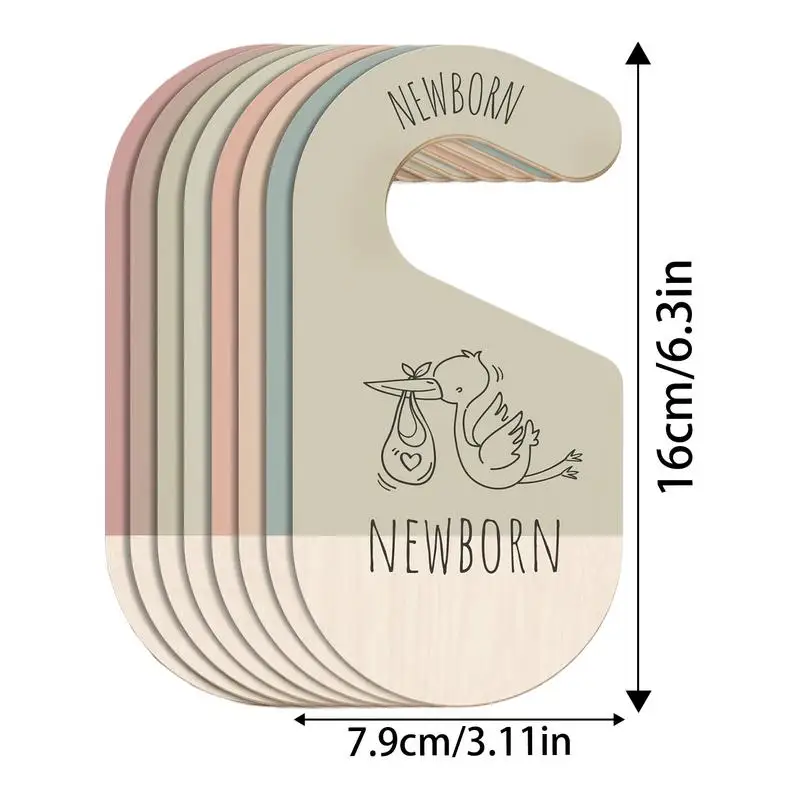 Baby Closet Dividers 8X Baby Month Hangers Dividers Cute Nursery Organization Clothes Separators Girls Clothes Tool For Women 6