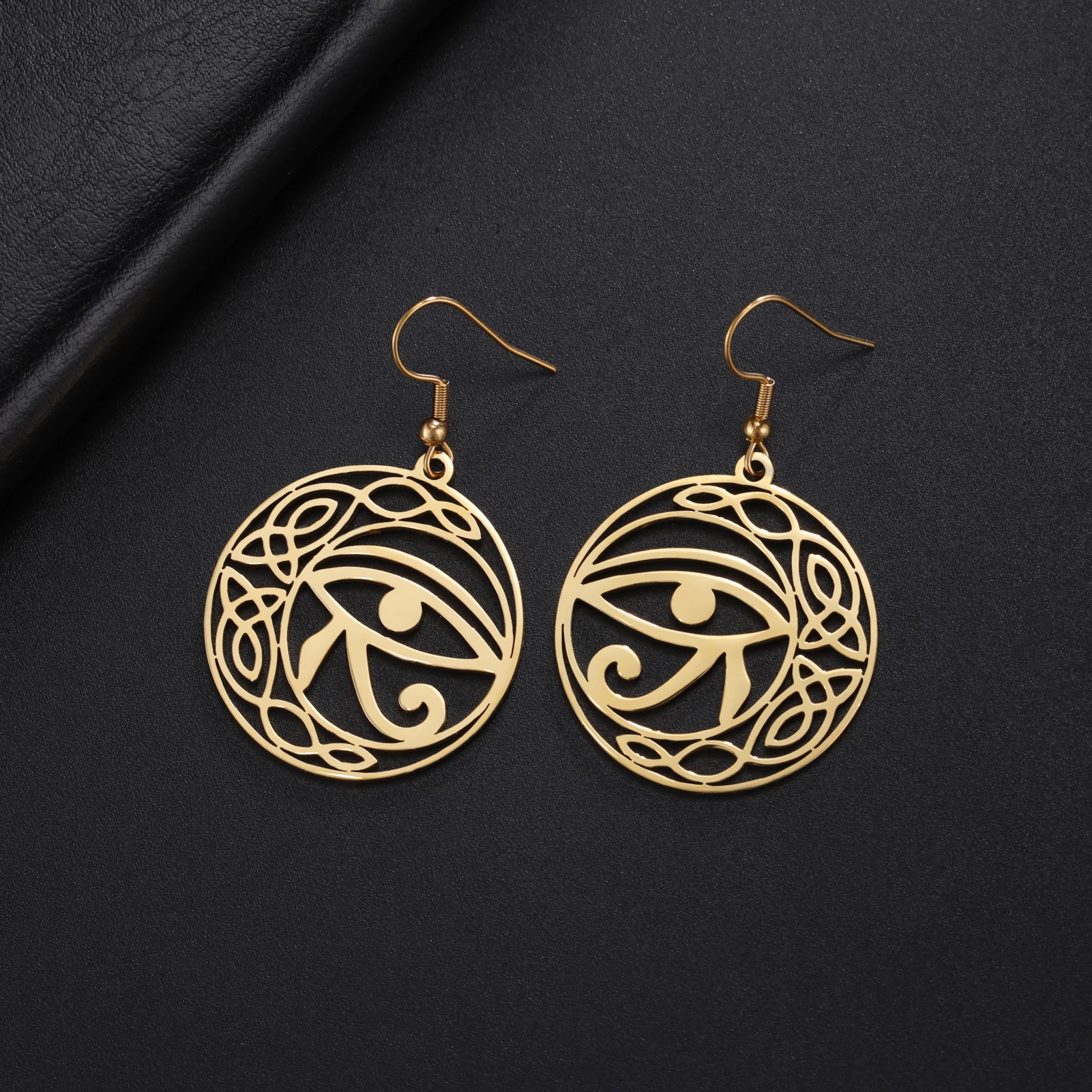 Amaxer The Eye of Horus Drop Earring For Women Stainless Steel Earring Ancient Egypt Jewelry Gift Wholesale 3
