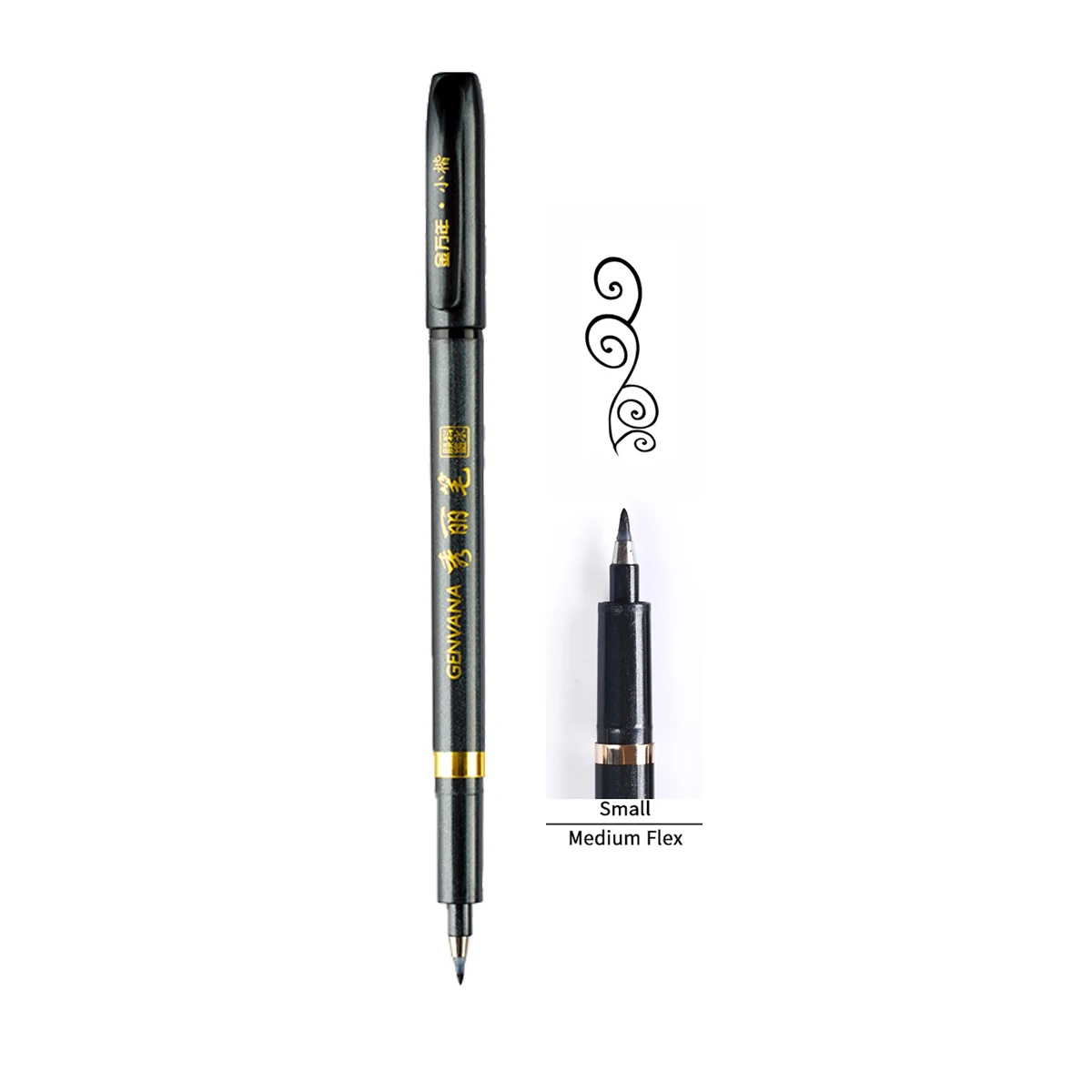 Eco-Friendly Refillable Calligraphy Brush Pen Set with Black Ink for Artistic and Everyday Use
