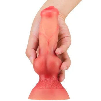 Liquid Silicone Dog Dildo Sex Toys For Women Men Masturbators Strap On Butt Plug Fake Dick Faloimetor For Women Suction Dildos 1