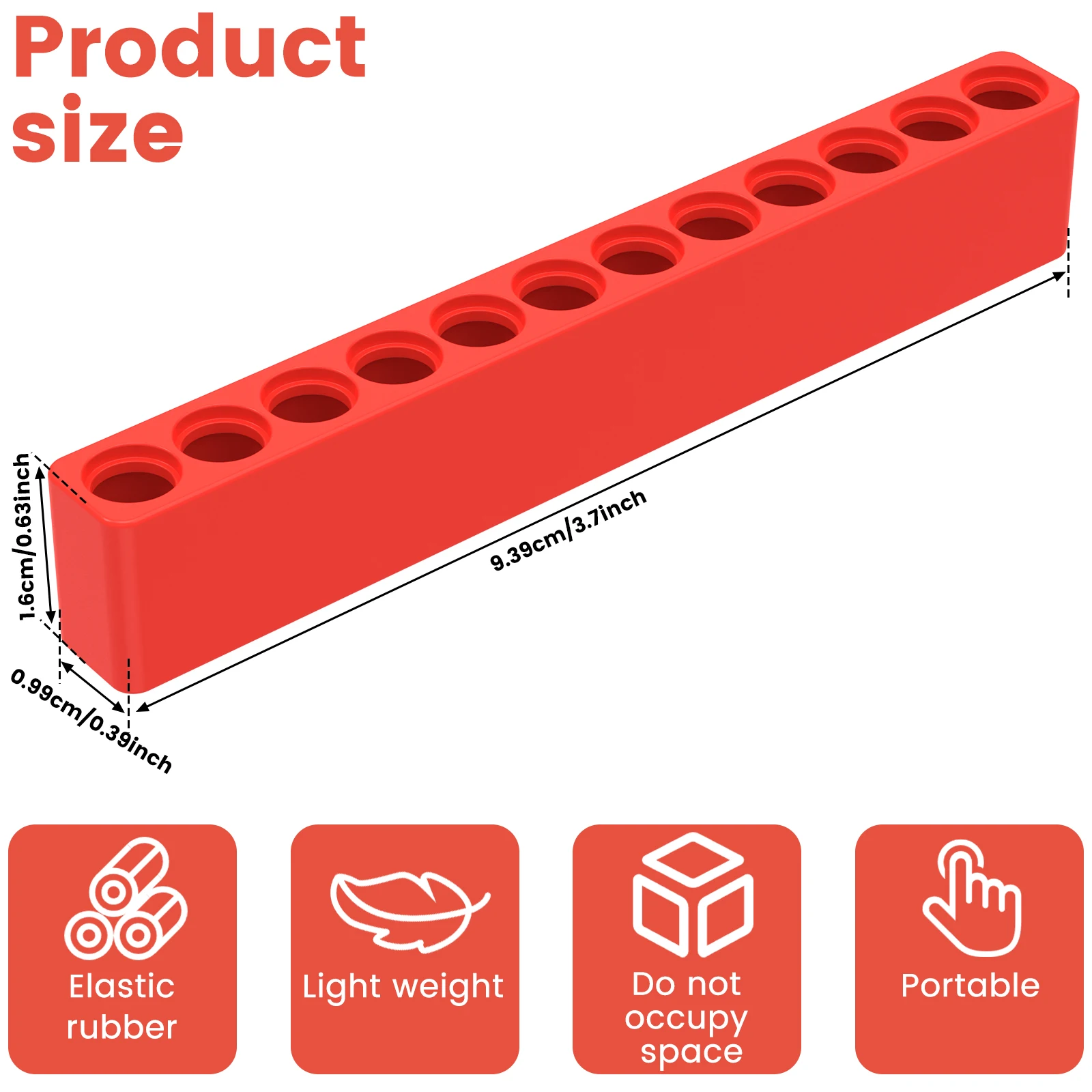 21PCS Bit Holder Organizer 12 Holes Hex Screwdriver Bit Holder 1/4 Inch Storage Rack Rubber Screw Driver Head Organizer Tool