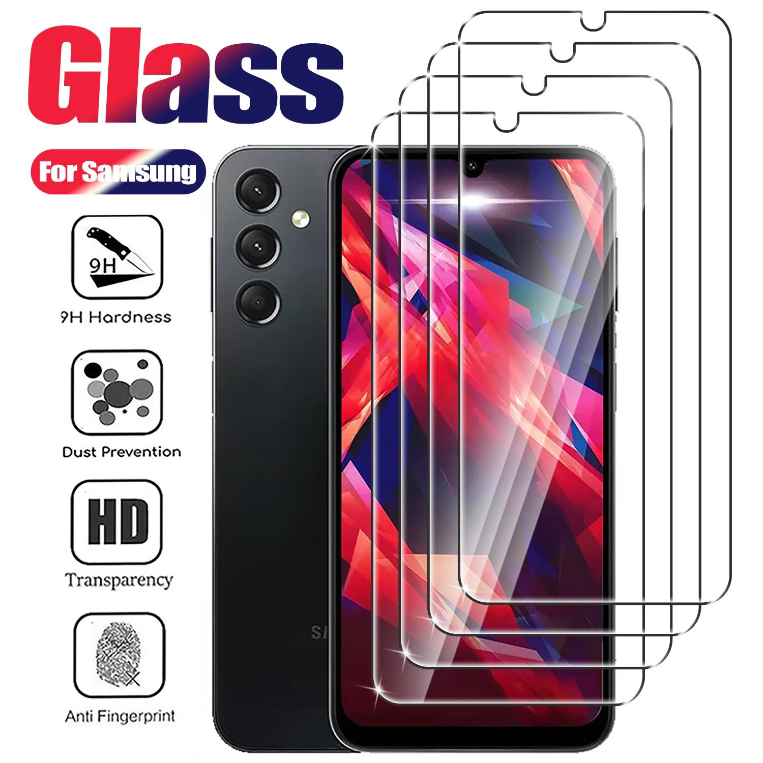 Premium Tempered Glass Screen Protector - 1 to 4 Pack