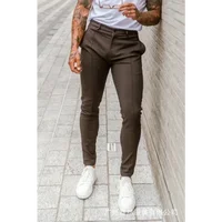 Male Quick Dry Suit Pants New Spring Autumn Korean Straight Pants Stretch Solid Black Smart Casual Men's Trousers Office Pants