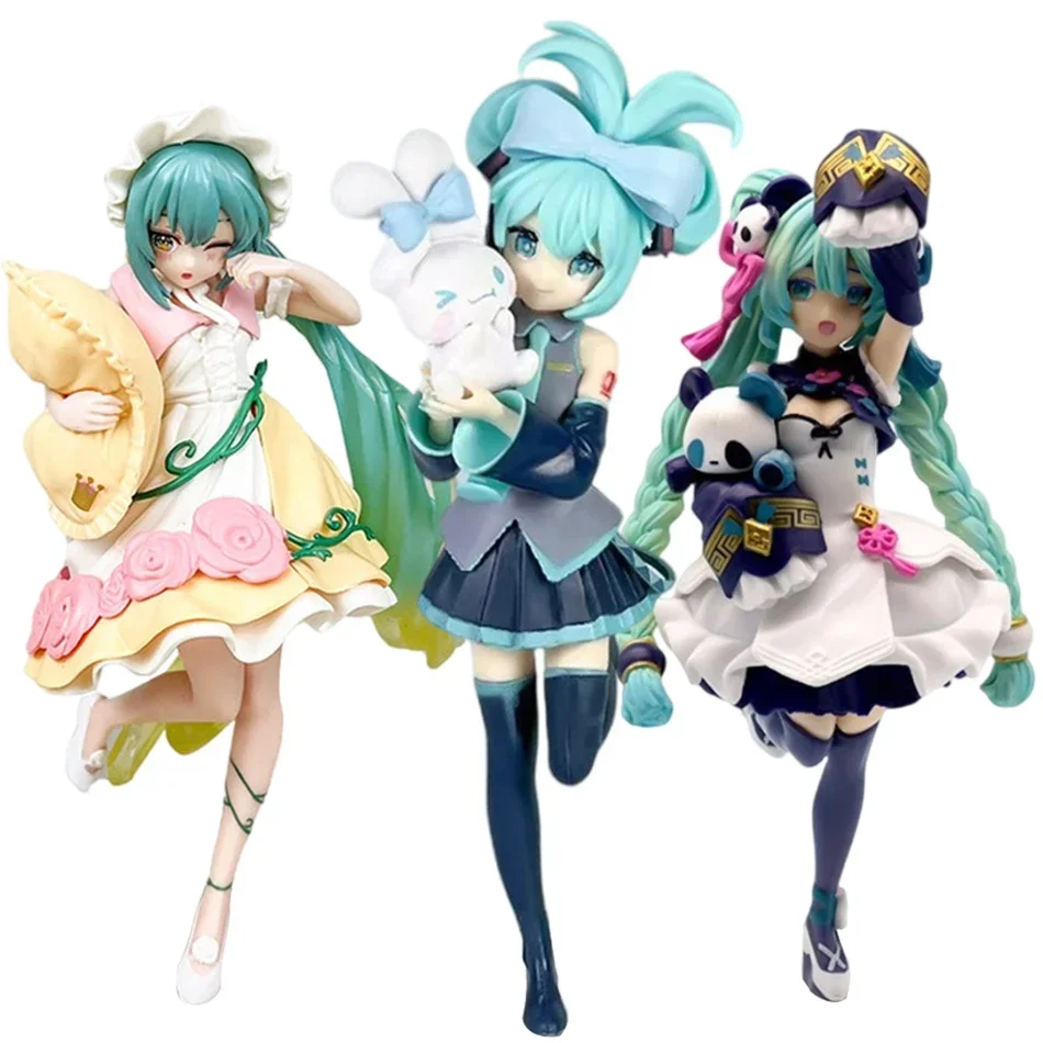 Animation Anime Beautiful Girl Hatsune Miku Handmade Devil Hatsune Miku Cat Ear Cute PVC Model Decorations